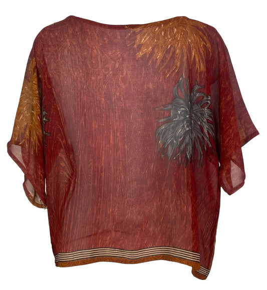 Blossom Pure Silk Boxy Top