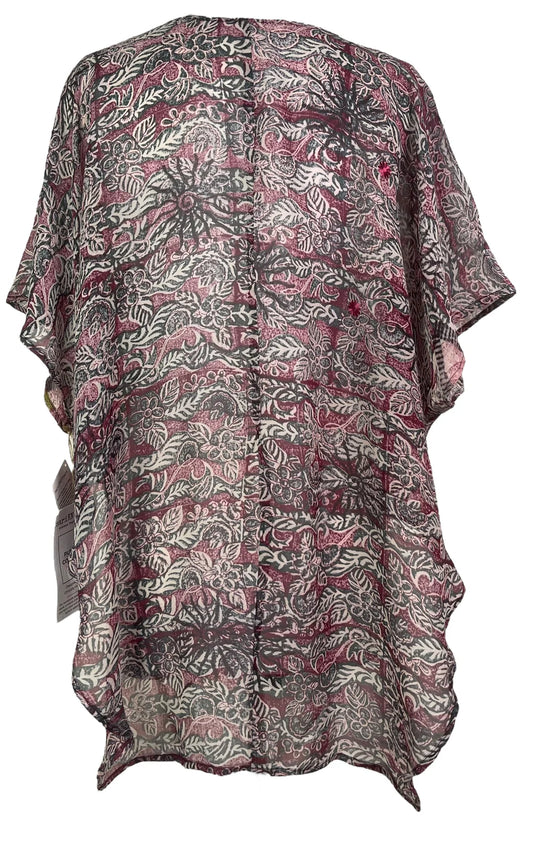 Florals and Paisleys Silk Waterfall Top