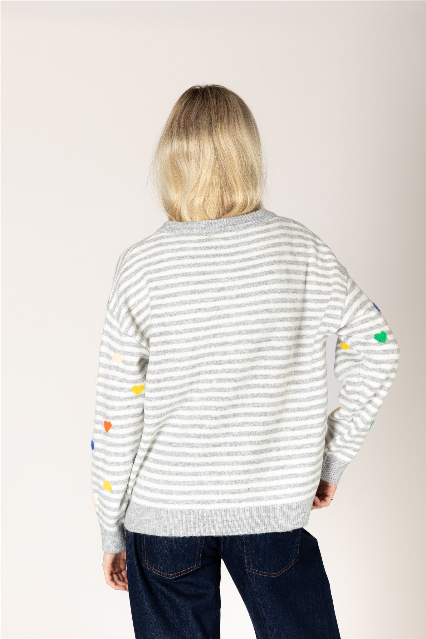 Heart Stripe Sweater