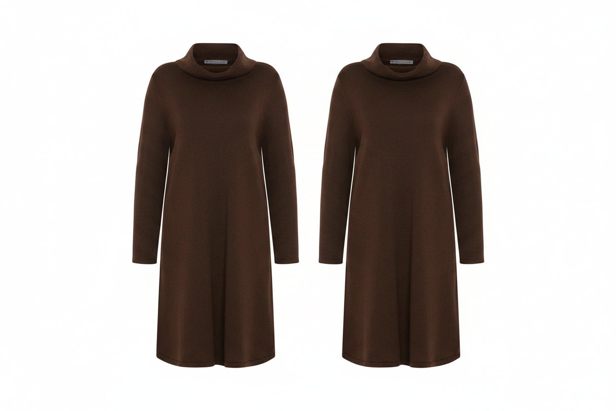 Night - Cowl Neck Knit Dress