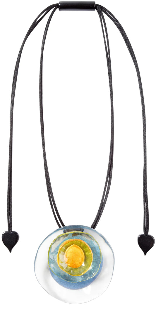 ZSISKA - PRUE COLLECTION ADJUSTABLE FLORA LARGE DISC NECKLACE