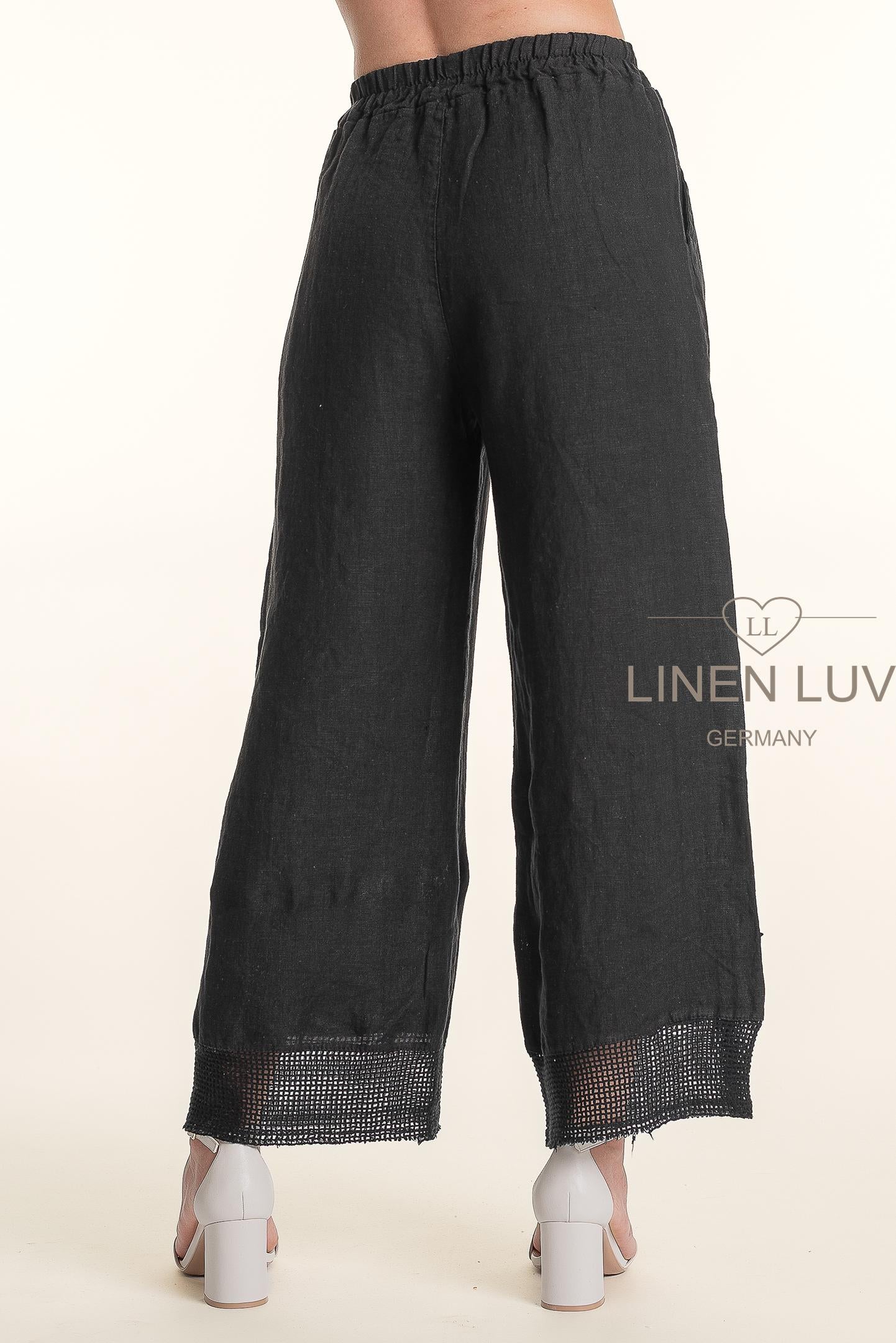 French Linen Hem Detailing Pant - Suttles & Seawinds