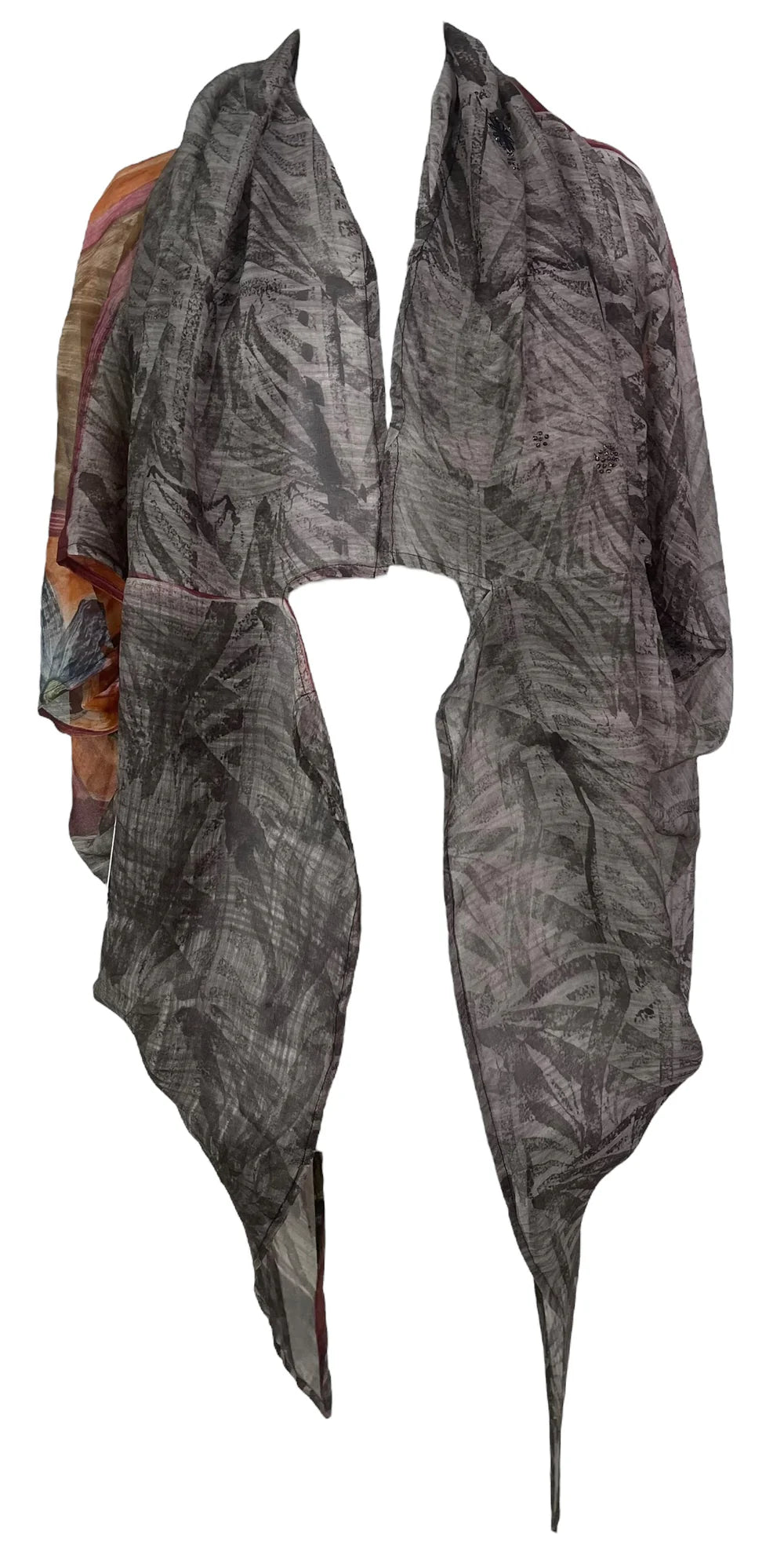 Brush Strokes Pure Silk Cardigan