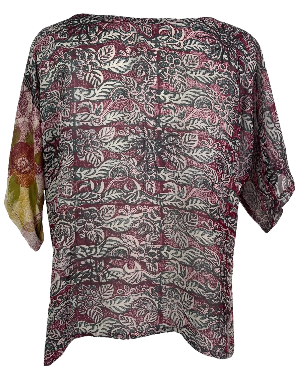 Florals and Paisleys Silk Slit Top