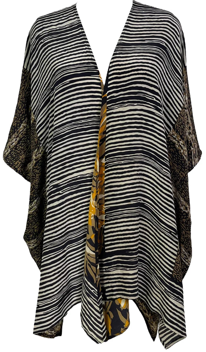 ZEBRA PRINT SILK CARDIGAN