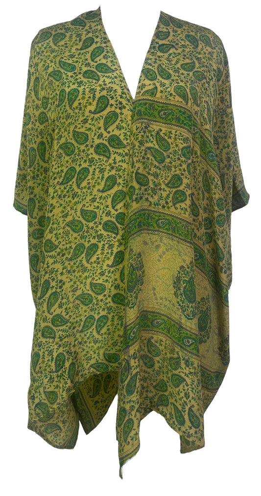 Green Ivy Pure Silk Cardigan