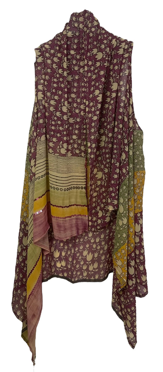 Tulip silk versatile vest