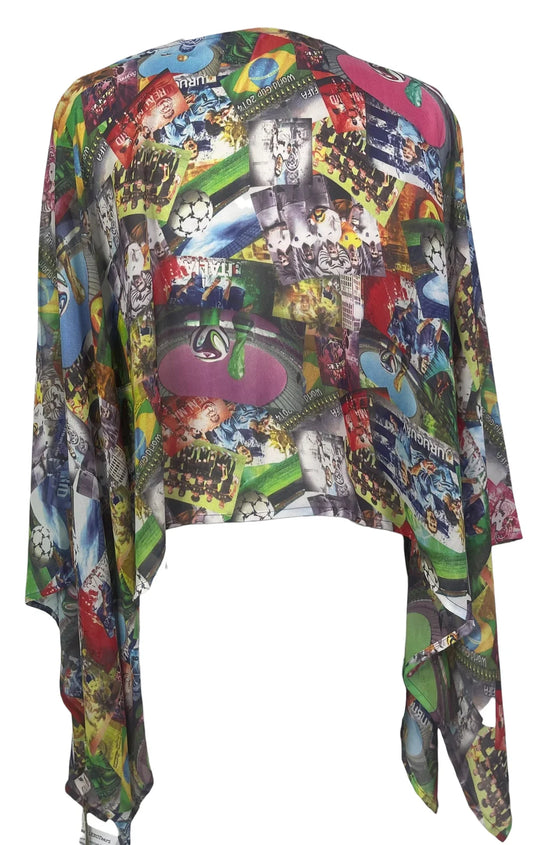 Soccer Pure Silk Capelet Poncho