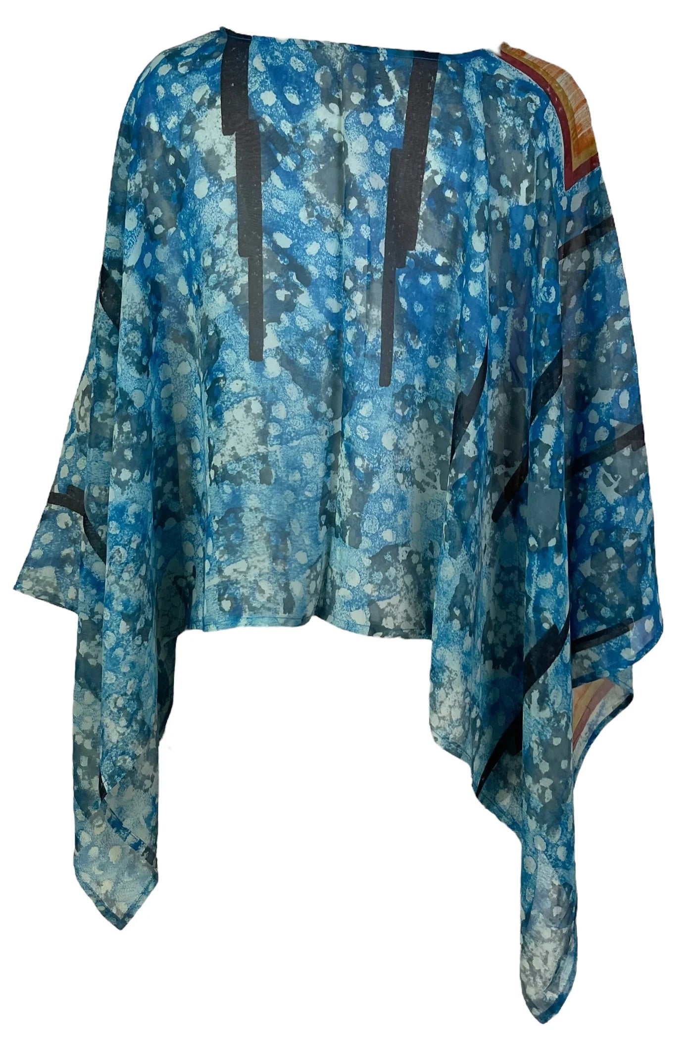 SHEER SILK CAPELET PONCHO