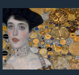 KLIMT PAINTED ONYX SWIRL NECKLACE