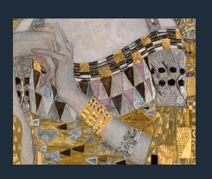 KLIMT PAINTED ONYX GEOMETRIC NECKLACE