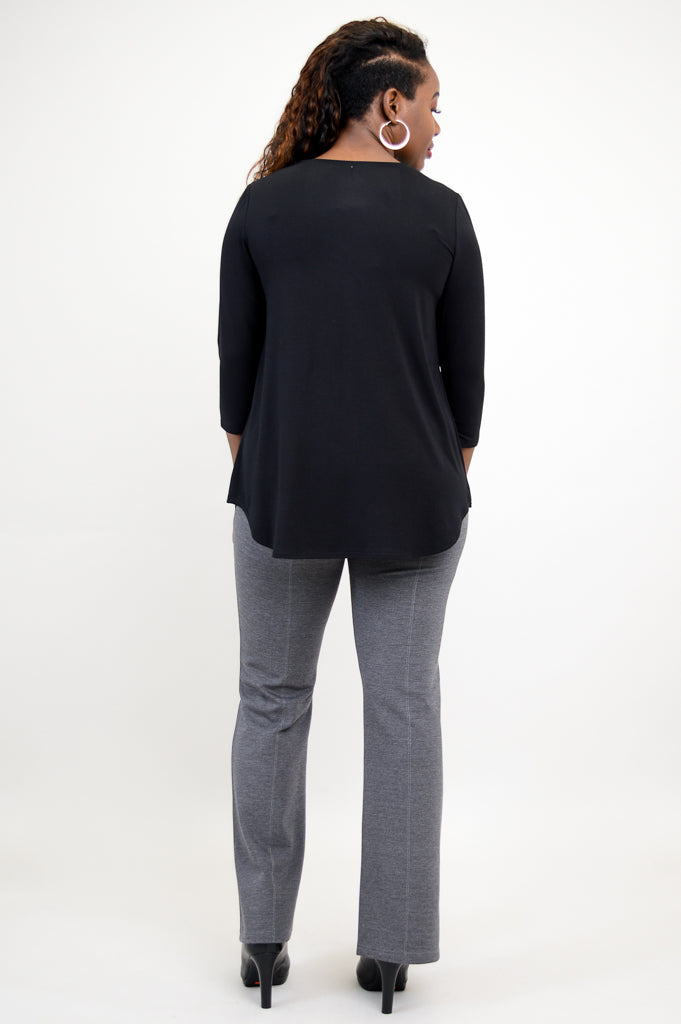 Jackie 3/4 Top in Black