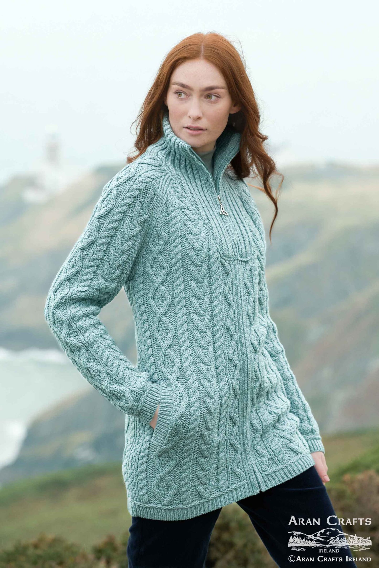 ARAN CRAFTS - TROYER NECK COAT