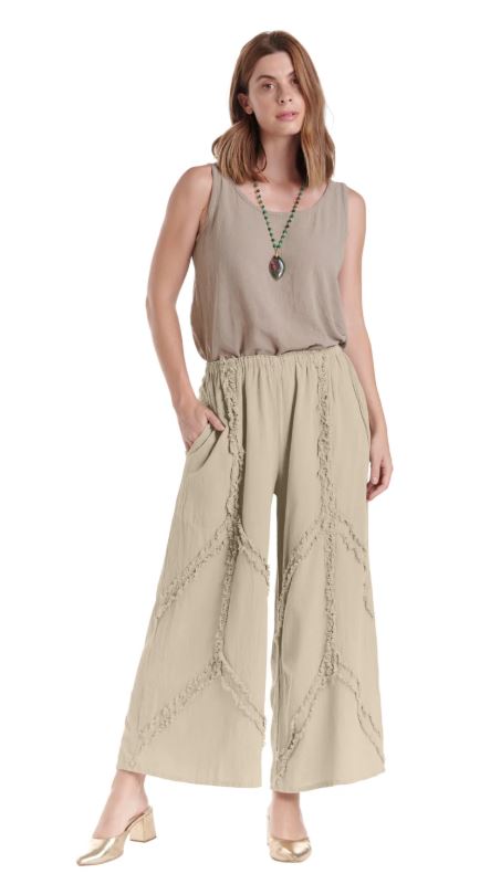Ziggy Wide Leg Fringe Pant - Suttles & Seawinds