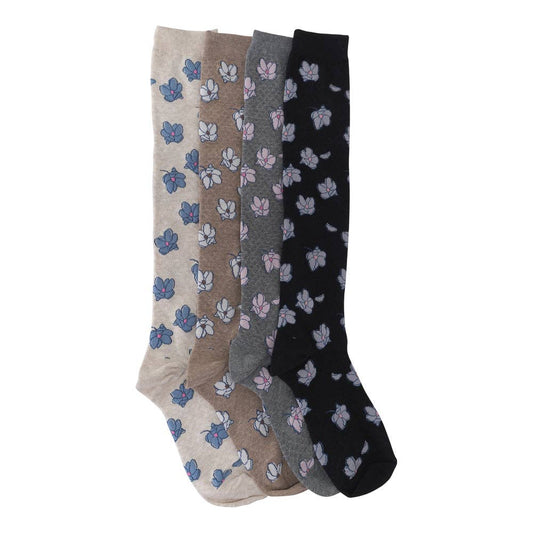 KNEE HIGH FLORAL SOCKS