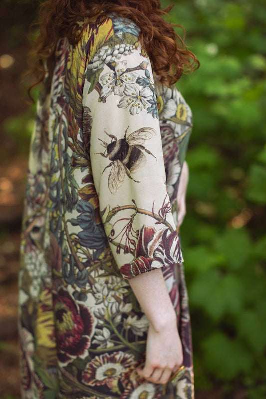 Love Grows Wild Artist Dress Tunic w/ Pockets, Bees & Floral - Suttles & Seawinds