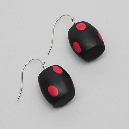Sylca Designs - Black/Red Lyla Earrings
