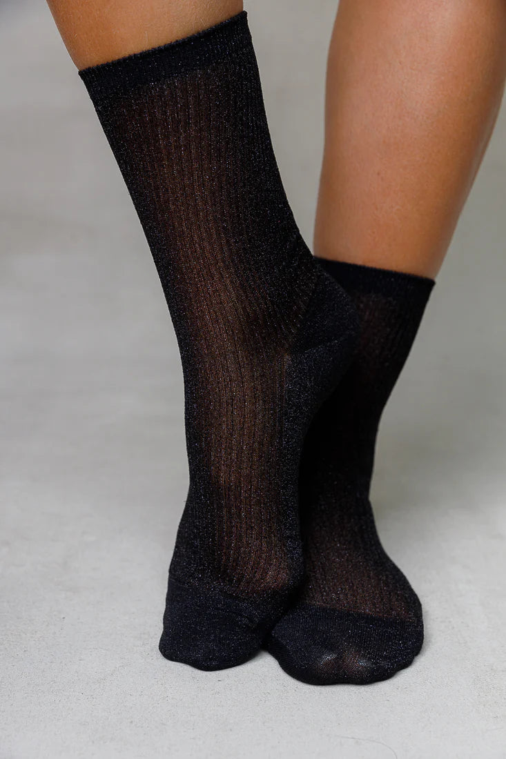 L L - MESH SHINY SHORT SOCKS
