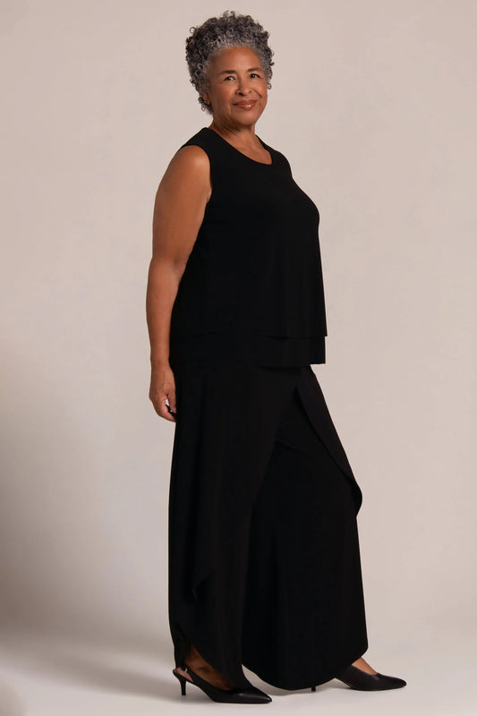 SYMPLI - SLEEVELESS DOUBLE LAYER TOP