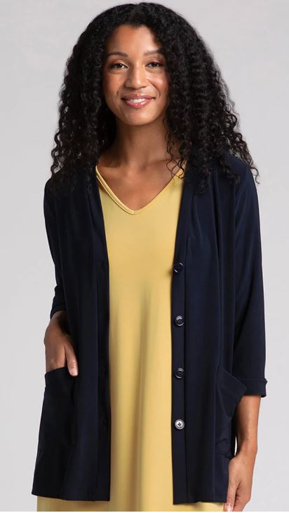 SYMPLI - CLASSIC BUTTON CARDIGAN