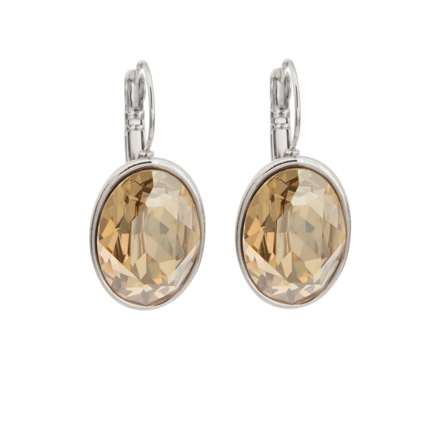 MERX - MODERN RHODIUM OVAL EARRINGS