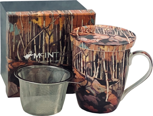 MCINTOSH - BONE CHINA MUG TEA WITH LID