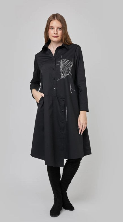 UCHUU-SHIRT DRESS WITH PRINTS