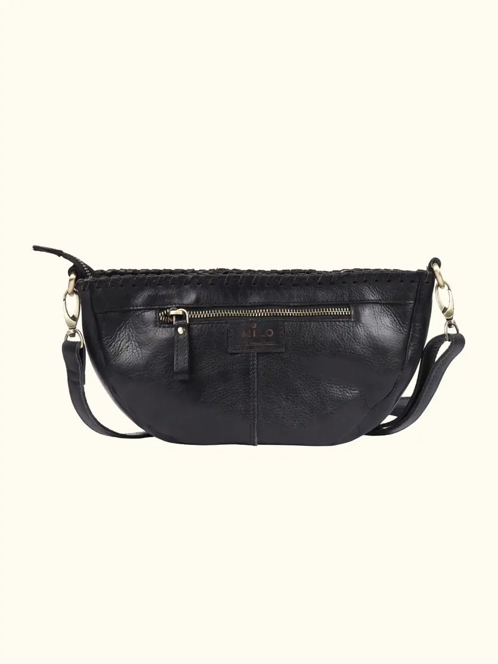 Sluce Washed Leather Rose adorned Handbag
