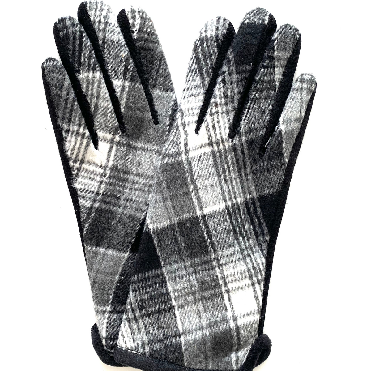 Plaid Winter Touchscreen Gloves
