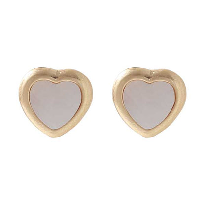 Rose Quartz Heart Stud Earrings - Suttles & Seawinds