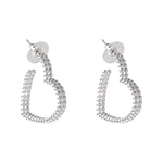 Load image into Gallery viewer, MERX - CHAIN HEART  EARRING

