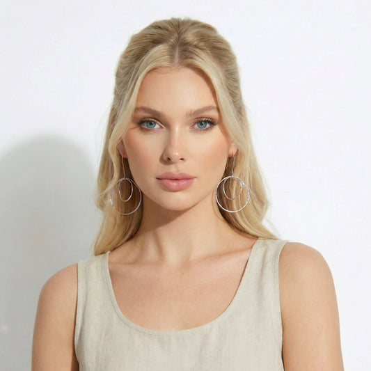 HOOP AND DROP EARRING