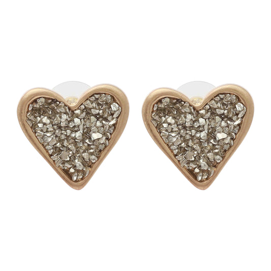 MERX - EARRING SAND GOLD/SILVER CRYSTALS