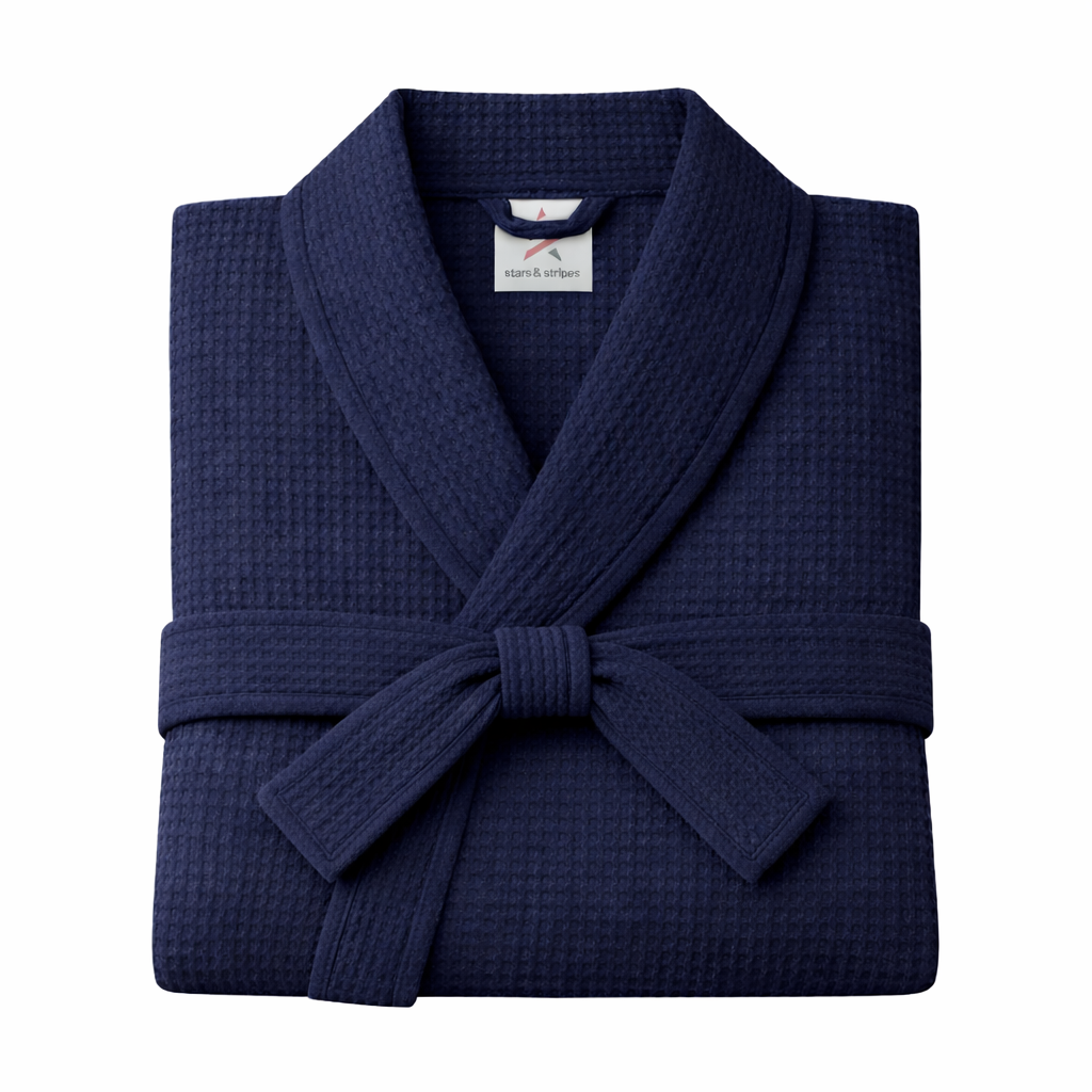 Waffle Cotton Bathrobe – 280 GSM Unisex Robe - Suttles & Seawinds