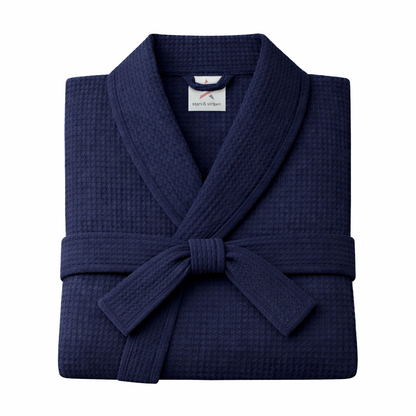 Waffle Cotton Bathrobe – 280 GSM Unisex Robe - Suttles & Seawinds