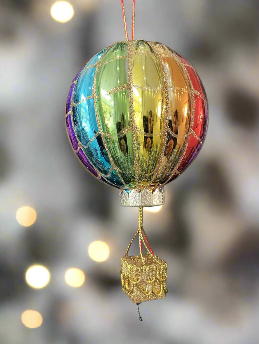 Marissa's Gifts - Glass Christmas hot air balloon