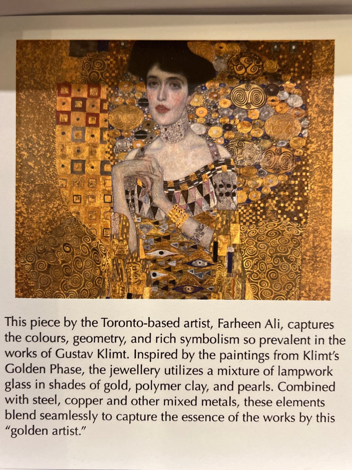 Klimt Statement Crescent Necklace