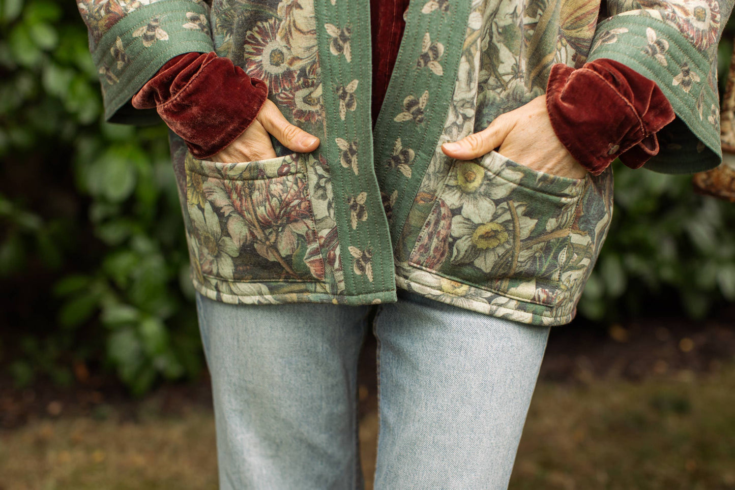 Love Grows Wild Fleece Cottage Cardigan Kimono Jacket - Suttles & Seawinds
