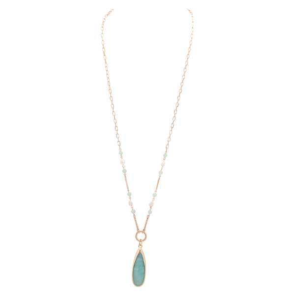 Aqua Teardrop Pendant