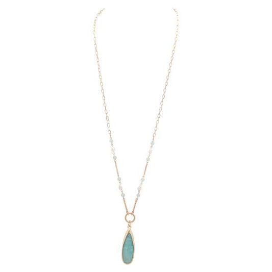 AQUA TEARDROP PENDANT