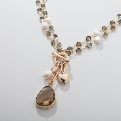 Chain Necklace Gold Brown - Suttles & Seawinds