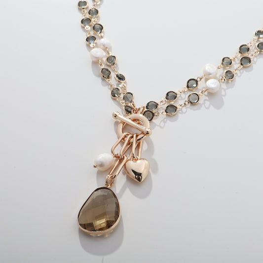 MERX - CHAIN NECKLACE GOLD BROWN