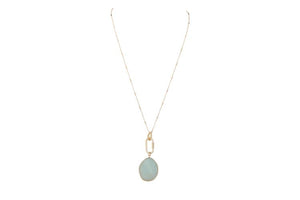 MERX -  STONE DROP & CHAIN NECKLACE