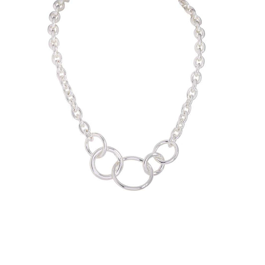 MERX - LINKS & RINGS NECKLACE SILVER