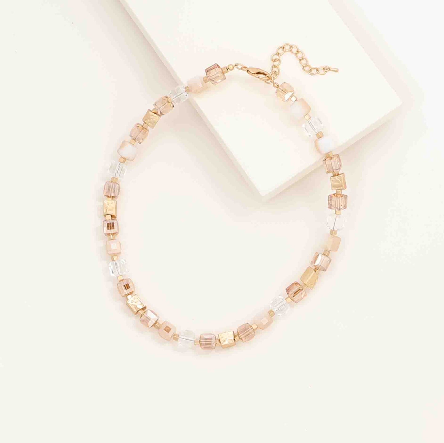 MERX -CRYSTAL  CUBOID NECKLACE