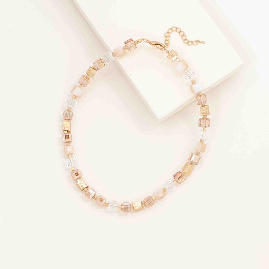 MERX -CRYSTAL  CUBOID NECKLACE