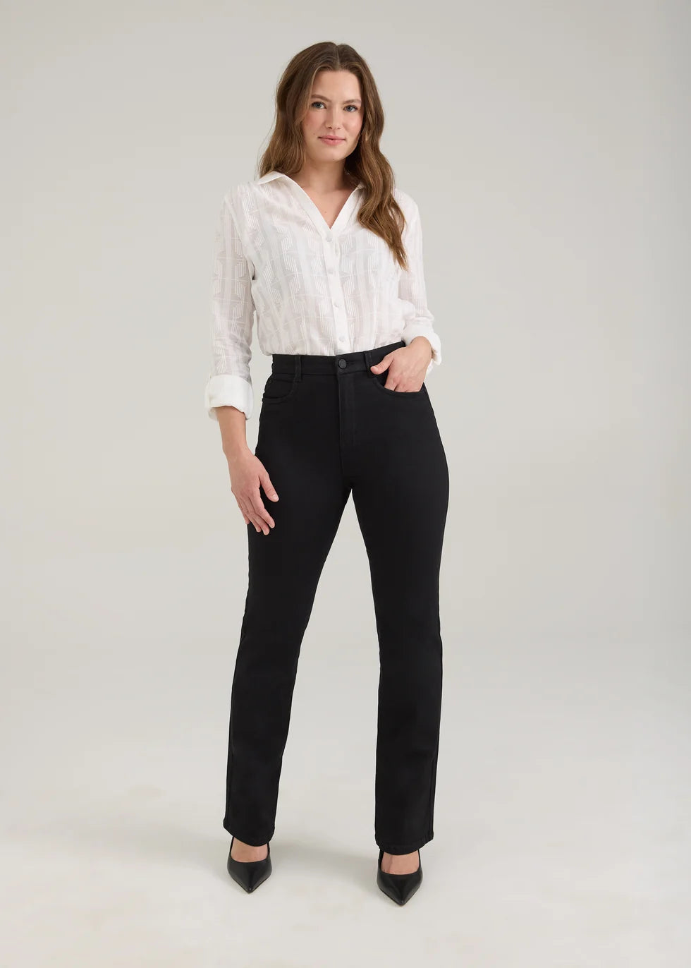 Peggy Petite Bootleg Denim - Black