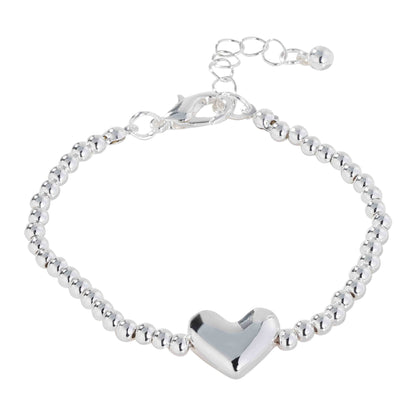 Bead Bracelet With Heart Charm - Suttles & Seawinds