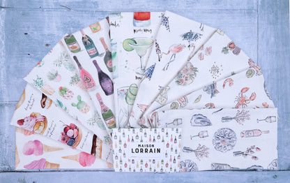 French Cotton Printed Tea Towels - Suttles & Seawinds