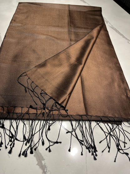 Solid Colour Reversible Silk Scarves - Suttles & Seawinds